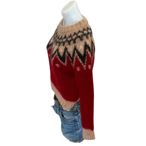 Polo Ralph Lauren Red Fair Isle Sweater XS Ski Wool Alpaca Designer Nordic $428 - Picture 7 of 9